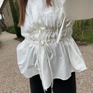 marškiniai barbora | balti | mėlyni