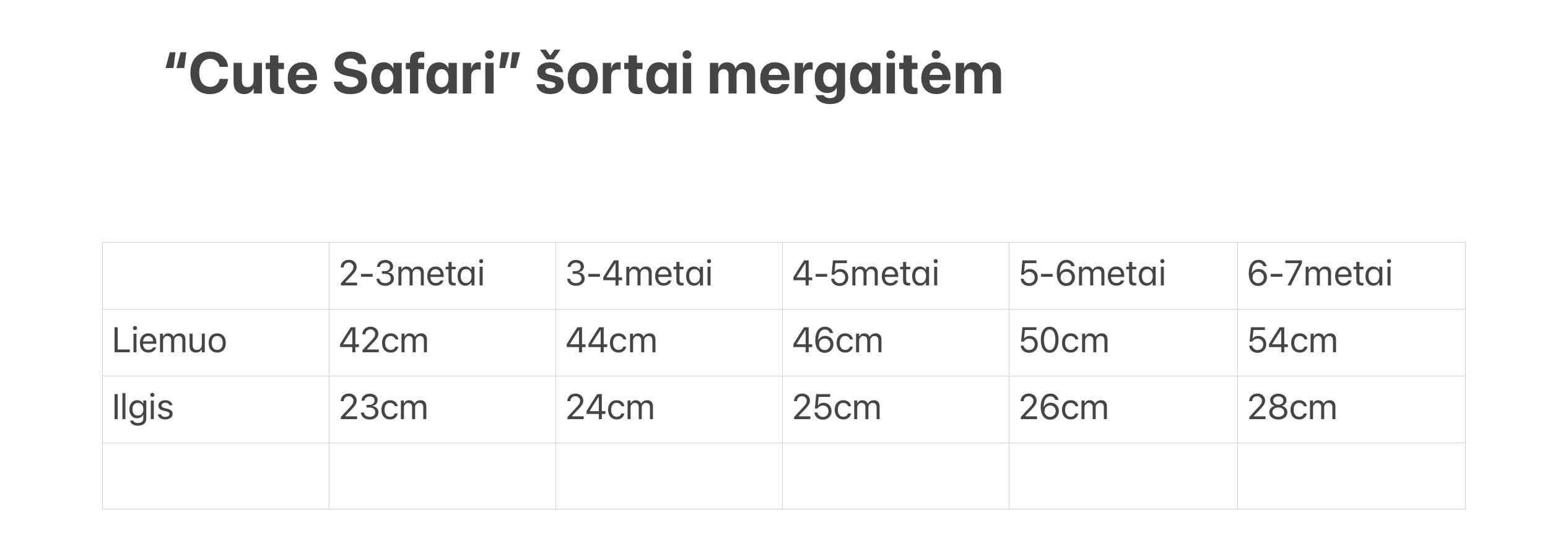 Šortai "Cute Safari" mergaitėm - Image 8