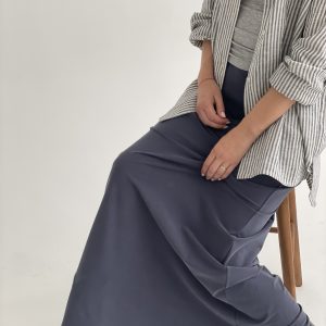 trikotažo sijonas „maxi” mėlynas