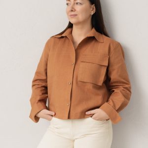 Marškiniai „Goda” rudi