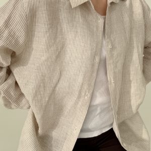 MARŠKINIAI “KLASIKA” Dryžuoti šviesūs