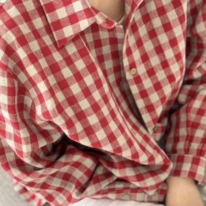 Marškiniai „Klasika” raudoni langeliai