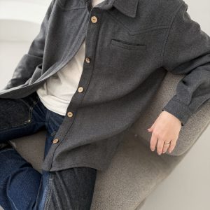 Marškiniai „Utah” tamsiai pilki/vilna