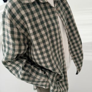 Marškiniai „Klasika” žali langeliai