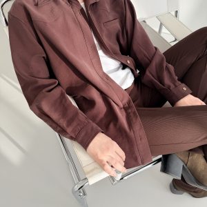 Marškiniai „Utah” tamsiai rudi/ Medvilnė