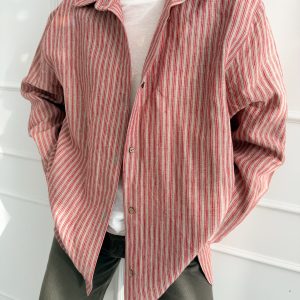 Marškiniai „Klasika” raudoni, dryžuoti