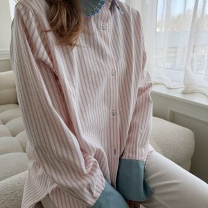 marškiniai „Kreta” mėlynos detalės