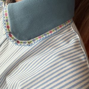 marškiniai „Kreta” tamsiai mėlynos detalės