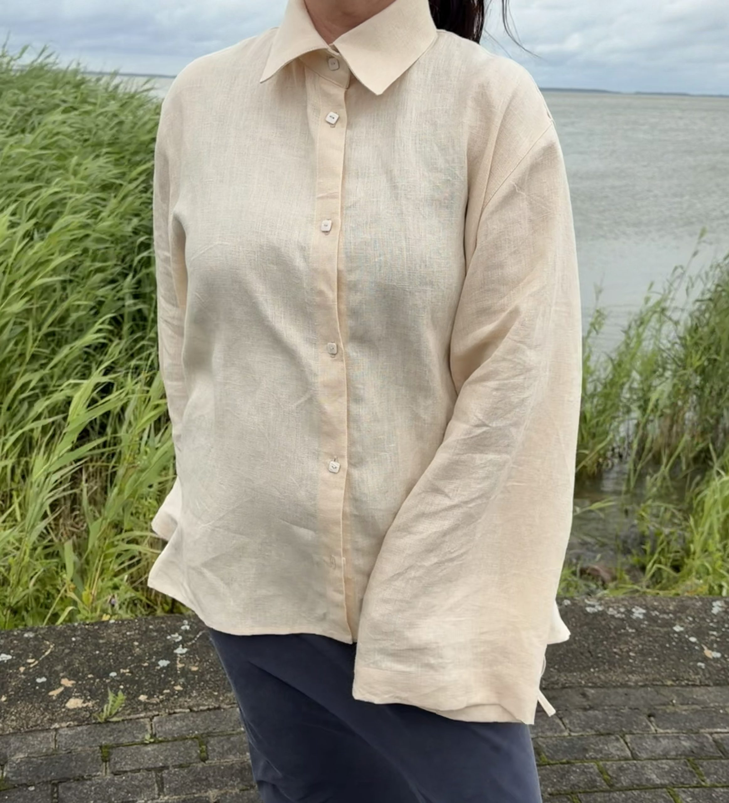 marškiniai "Romantika" Smėlio spalvos - Image 5