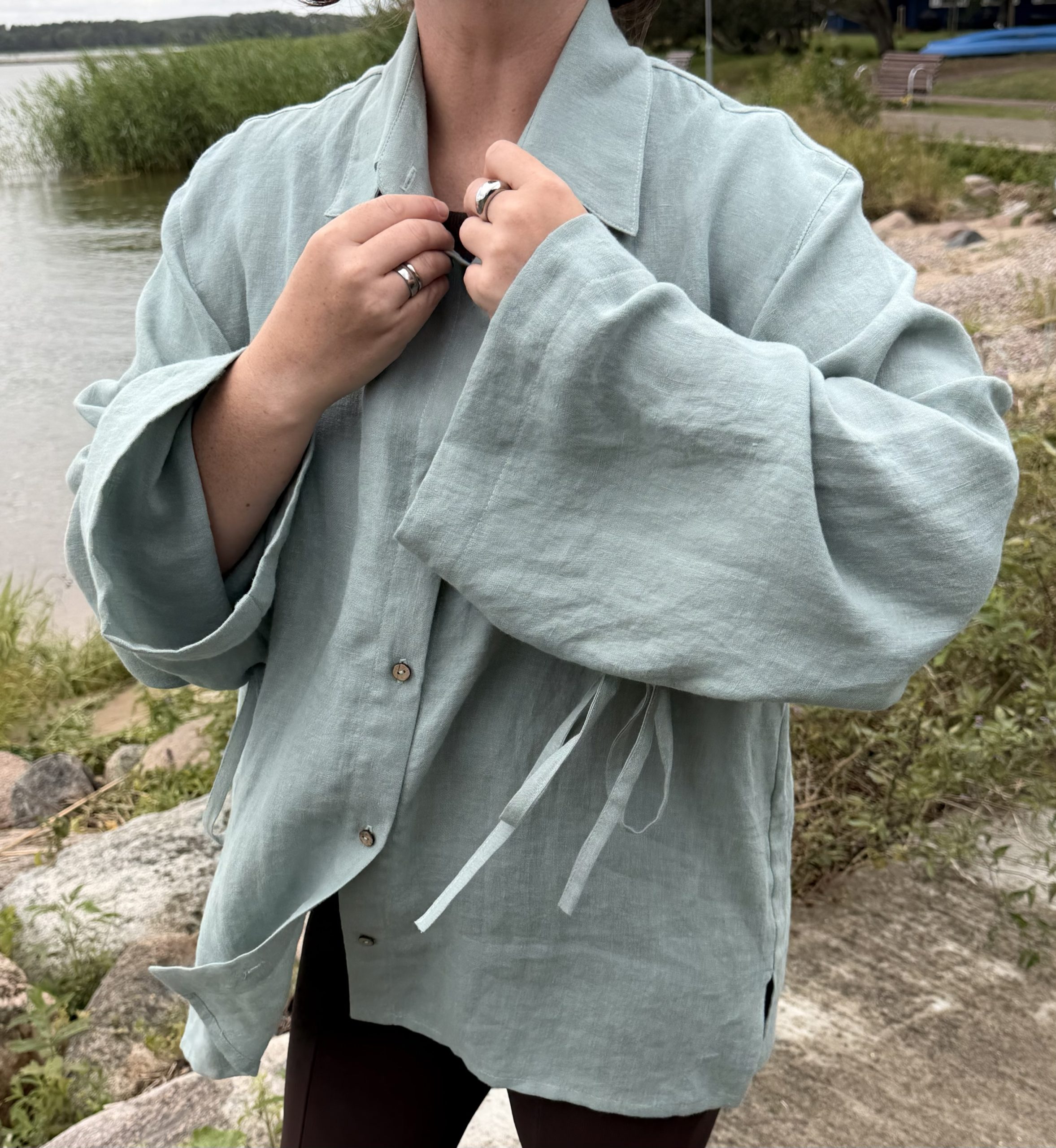 marškiniai "Romantika" žalsvos spalvos - Image 3